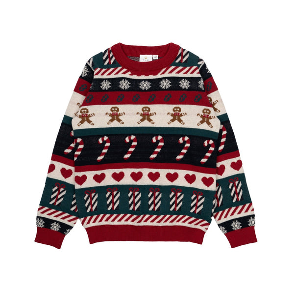 Organic-Holiday jacquard pullover