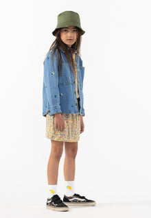 Fifia embroidered denim shacket